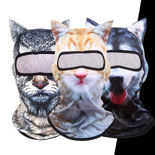 3D animal balaclavas in three styles