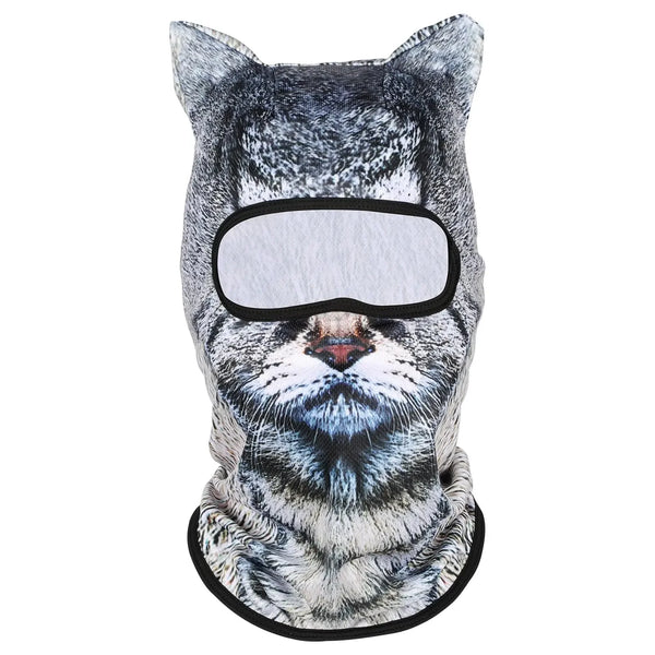 Gray tabby 3D balaclava